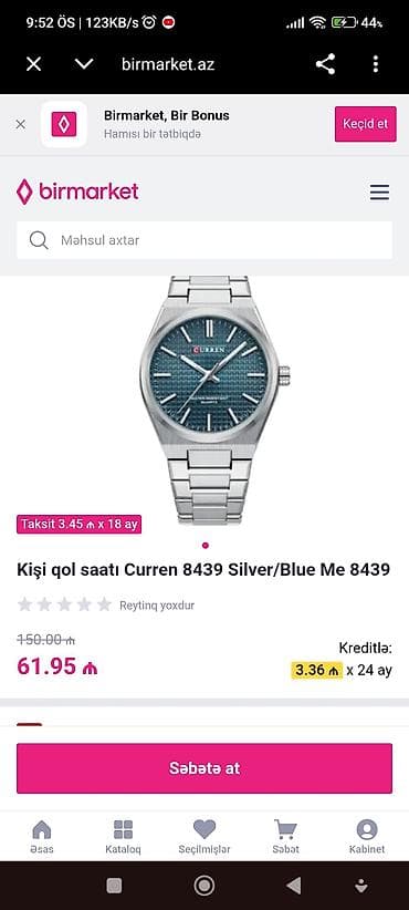 bil: Yeni, Qol saatı, Curren, rəng - Gümüşü — 4