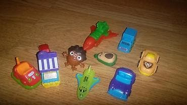 uşaq damaşnikləri: Uşaq oyuncaqları dəsti - Xırda plastik fiqurlar və nəqliyyat — 2