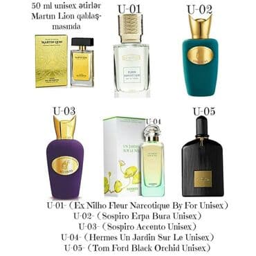 50 ml ətirlər – Martin Lion qablaşdırmasında Uniseks kolleksiya: -