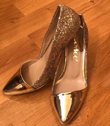 Tuflilər, Ölçü: 38, rəng - Qızılı, Yeni