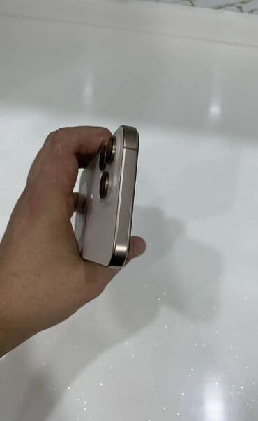iphone 17 pro max azərbaycanda qiyməti: IPhone 16 Pro Max, 256 GB, Desert Titanium, Barmaq izi, Face ID, Simsiz şarj — 3