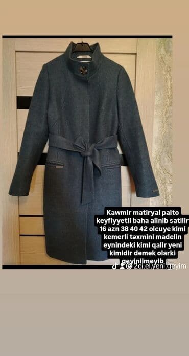 Cinslər: Palto, Zara, L, rəng - Boz — 3