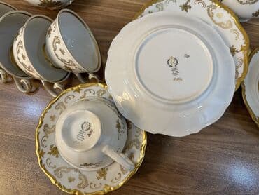 serviz nədir: Çay dəsti, rəng - Ağ, Farfor, Almaniya — 2