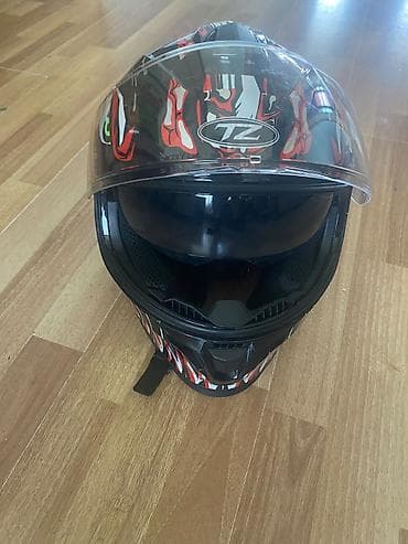 gidrafon mator: Motokask – tam üzlü (full-face) model, rəngarəng qrafika ilə - — 2