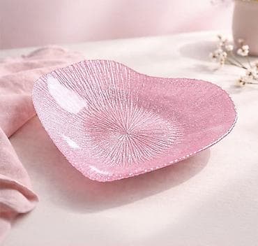 qizil qabi: EMSAN Made in Türkey — Meyvə qabı Şüşə dekorativ qab – ürək formalı — 1