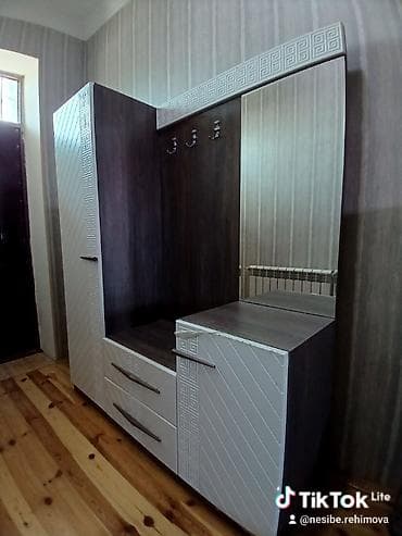 dolab ucuz: Dəhliz üçün funksional mebel dəsti - Tərkib: güzgülü paltar asqısı — 2