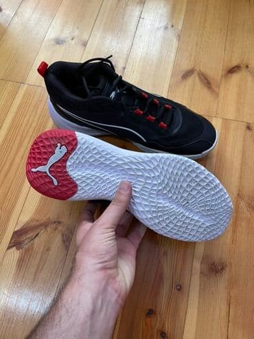 черные мужские мокасины: Puma basketbol ayaqqabisi Go sportdan almisam - Rəng: qara üst, ağ — 2