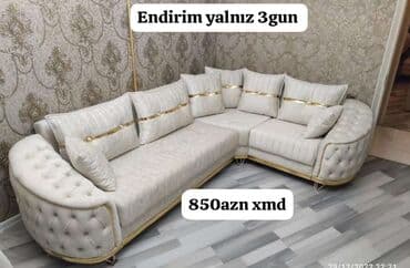 künc divan modelləri: Künc divan, Vеlur parça — 3
