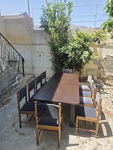 demir stol stullar: Qonaq otağı üçün, Açılmayan, Dördbucaq masa, 8 stul — 4