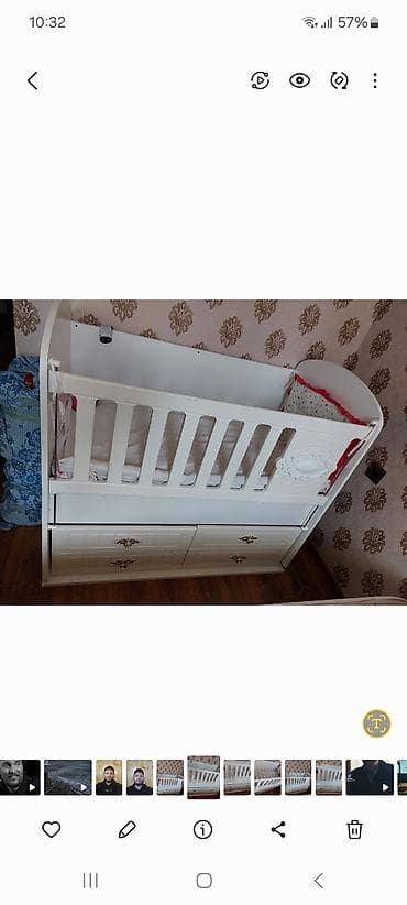 Oğlan və qız üçün, İşlənmiş, Beşik, Dəst ilə, Yellənmə mexanizmsiz