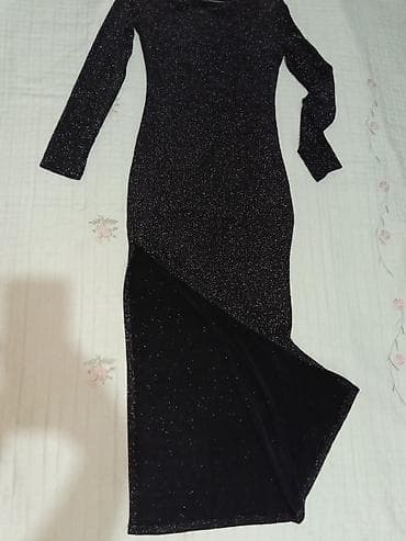 vozol ucuz: Parıltılı qara don - Model: uzun, bədənə oturan siluet - Uzunluq — 3