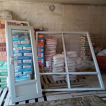 PVC/alüminium şüşəli qapı-pəncərə dəsti - Material: ağ rəngli