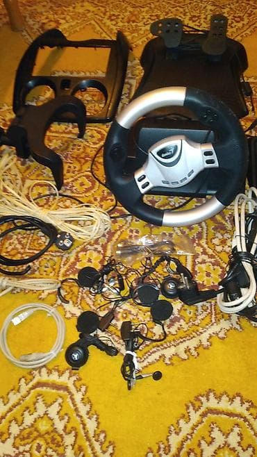xbox konsolu: Oyun sükanı və pedal dəsti – Genius markası Təsvir: - Kompüter və — 1