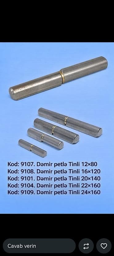 Məhsul: Dəmir pətlə (tınglı/halqalı menteşe oxu) - Material — 1