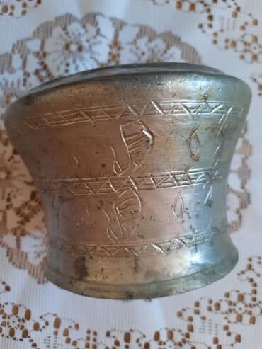 купить антиквариат: Qedimi mis su qabi. d- 11.5 см, h‐ 10.5 см. Состояние отличное — 3