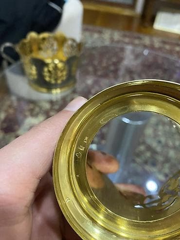 cay servis: Çay dəsti, rəng - Qızılı, Metal — 3