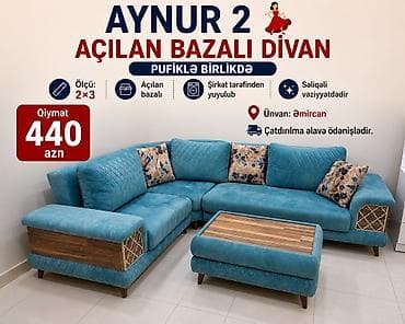 Künc divan, Açılan, Bazalı, Parça, Ödənişli çatdırılma