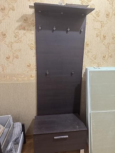 divar skafi: İşlənmiş, 1 qapı, Qəhvəyi, Digər material, Kupe, Düz dolab — 2