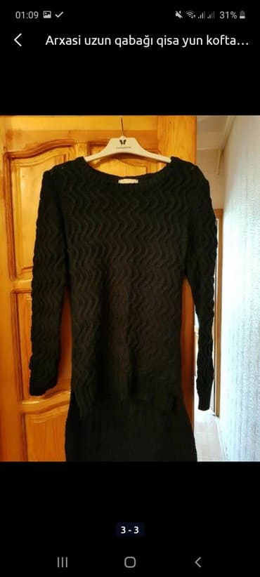 yun koftalar: Arxasi uzun qabağı qisa yun kofta əla vəzi̇yyətdədi̇ — 3