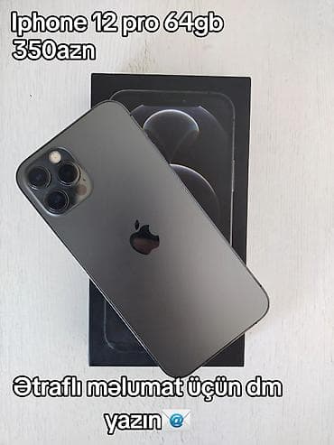 IPhone 12 Pro, 64 GB, Graphite, Face ID lalafo.az -da IPhone 12 Pro, 64 GB, Graphite, Face ID