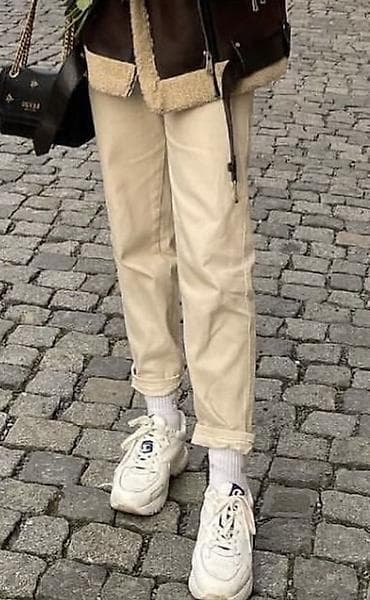 Bej rəngli gündəlik şalvar 35 razmer H&M - Kəsim: düz/relaxed — 1