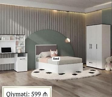 Uşaq/yeniyetmə otağı üçün mebel dəsti Dəst tərkibi: - Tək nəfərlik