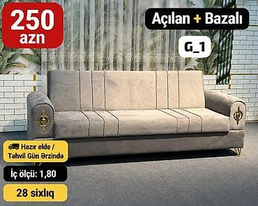 divan taxt: Açılan və bazalı divan – model G_1 - Qiymət: 250 AZN (şəkildə — 1