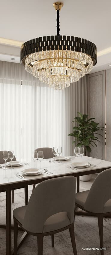 kalidor ucun lustur: Çılçıraq, 10 və daha çox lampa, Xrustal — 1