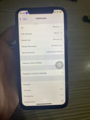 yığılma ayfon: IPhone Xs, 64 GB, Qara, Face ID — 3