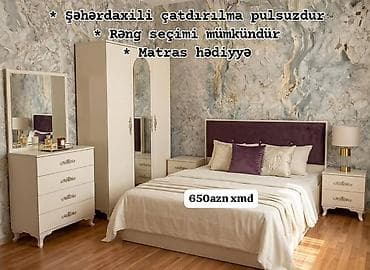 Yataq otağı dəsti – klassik üslubda, zərif dekor elementləri ilə Dəst — 1