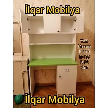 evcil mobilya: Oğlan üçün, Yeni, Siyirməli, Yazı masası, Stulsuz — 2