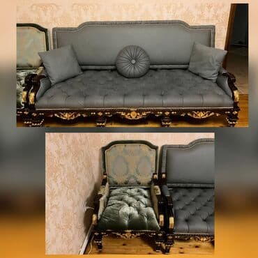 İşlənmiş, Klassik divan, 2 kreslo
