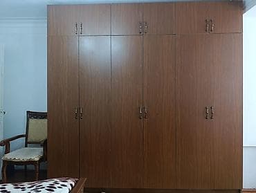 Yeni, 6 qapı, Qəhvəyi, Taxta, Açılan, Düz dolab