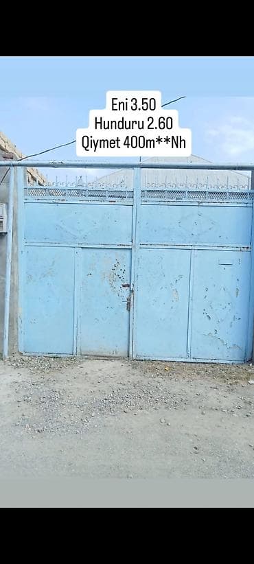İşlənmiş Dəmir Həyət darvazası, 3 m, Mexaniki, Qapı ilə, rəng - Mavi, Kredit yoxdur, Ünvandan götürmə — 1