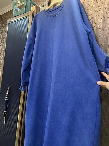 mavi macun: Mavi Oversize Gündəlik Don Razmer:L Xl. Parçası Mərmər — 4