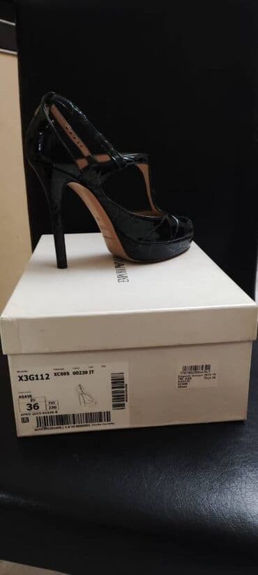 босоножки новые 36 размер: Размер: 36, цвет - Зеленый, Б/у — 1