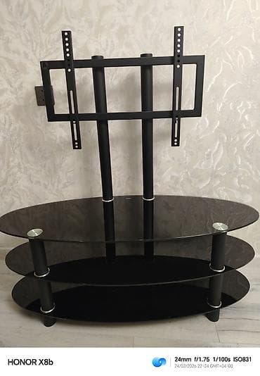 gunəş paneli: Düz TV altlığı, Polkalı, Şüşəli — 3