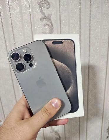 qabyuyan masin satilir: IPhone 15 Pro, 256 GB, Natural Titanium, Simsiz şarj, Face ID — 1