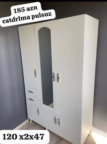 Dolablar: Yeni, Açılan, 3 qapılı Düz dolab, Qarderob, paltar dolabı, Azərbaycan — 1