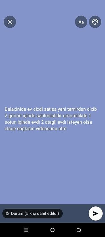 Həyət evi alıram: Balaxanıda satılır: yeni təmirdən çıxmış 2 otaqlı fərdi ev. Ümumi sahə — 1