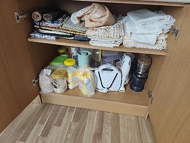 тумбы для посуды: Mətbəx üçün künc bufet/komod - Material: ağac teksturalı laminat — 3