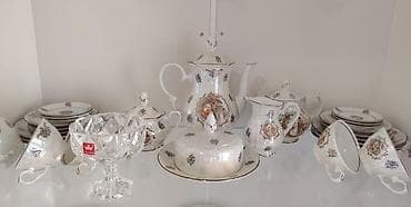 çay servis: Çay dəsti, rəng - Ağ, Farfor, Madonna, 6 nəfərlik — 1