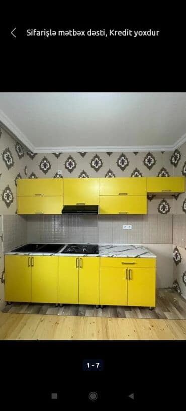 hazir metbex mebelleri: Sifarişlə hazırlanmış müxtəlif ölçülü mətbəx mebelləri. Rəng və dizayn — 15