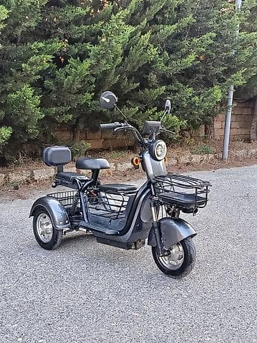 mopet elektrik: Elektrik üçtəkərli skuter - Güclü elektrik mühərriki və sakit işləmə — 2