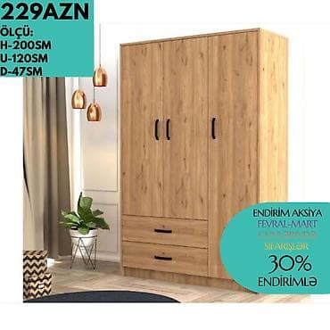 3 qapılı, Ağ, Açılan, Düz dolab — 9