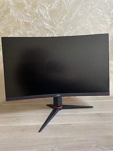 Monitorlar: Монитор АОС Curve 27” 144Hz б/у. Есть царапина на экране но на работу — 1