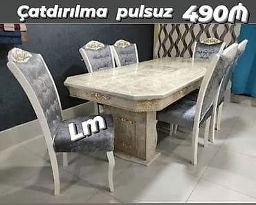 *Möhtəşəm masa dəsti*👑 *Yüksək keyfiyyətlə* Qiymət : 6 stulla *490₼* lalafo.az -da *Möhtəşəm masa dəsti*👑 *Yüksək keyfiyyətlə* Qiymət : 6 stulla *490₼*