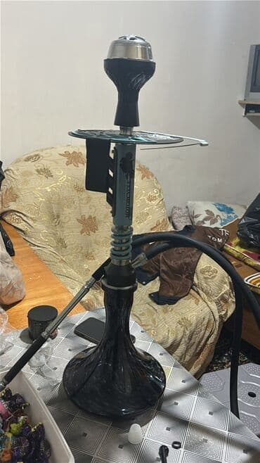 shah qəlyan mağazası qelyan tutunleri və qəlyan satışı: Kalyān (şişə nərgilə) komplekti - Rəng: qara şüşə baza, mavi/göy — 5