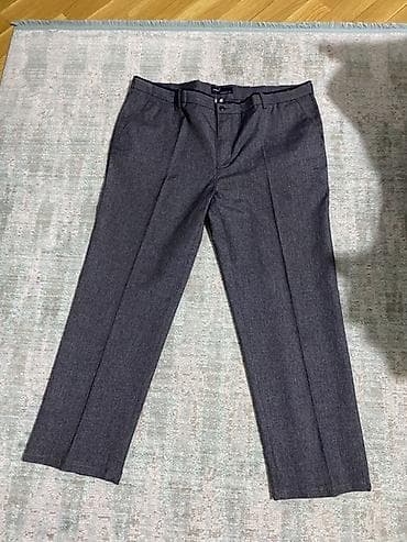 pull bear kurtka: Kişi klassik şalvarı - Rəng: tünd boz (kömür boz) - Kəsim: düz paça — 1