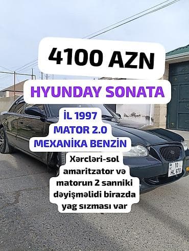 07 satşı: Hyundai Sonata: 2 l | 1997 il — 1
